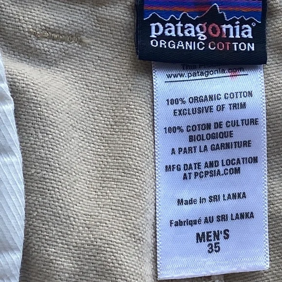 Men’s Patagonia Organic Cotton Khaki’s Size 35 - Picture 5 of 10